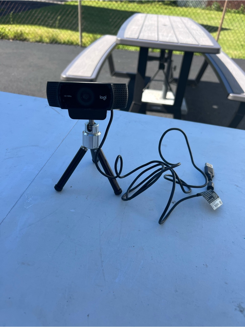 Logitech Black USB Webcam with Mini Tripod and Cable